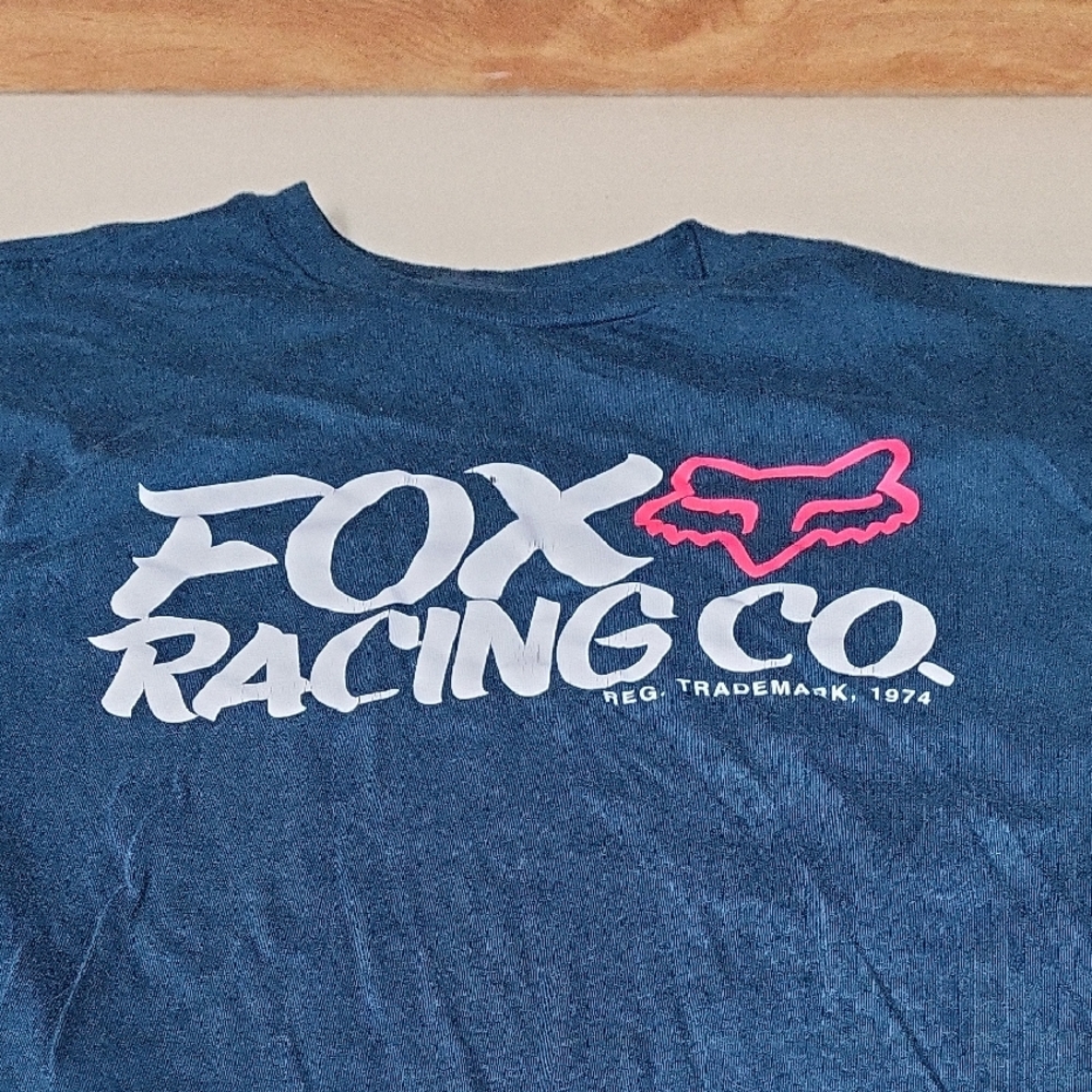 Fox Racing Blue Apparel with White Text